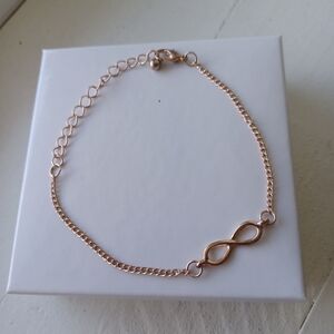 Rose Gold Infinity Charm Bracelet